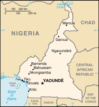 cameroon world map