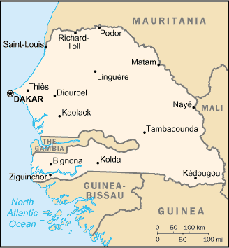 map senegal